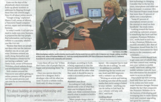 Vancouver Business Journal article on Premium Websites