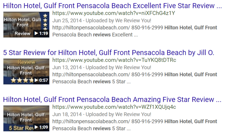 Hilton_Hotel_Gulf_Front_Google _SERP_3_Video_Reviews Hilton_Hotel_Gulf_Front_Google _SERP_3_Video_Reviews