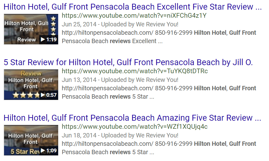 Hilton_Hotel_Gulf_Front_Google _SERP_3_Video_Reviews Hilton_Hotel_Gulf_Front_Google _SERP_3_Video_Reviews