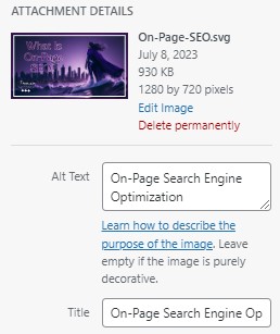 Image Alt text for Search Engine Optimization