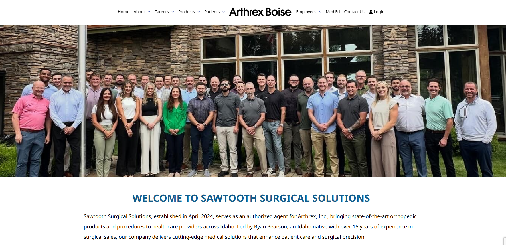 Arthrex Boise website