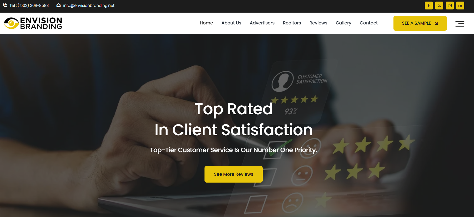 Envision Branding website