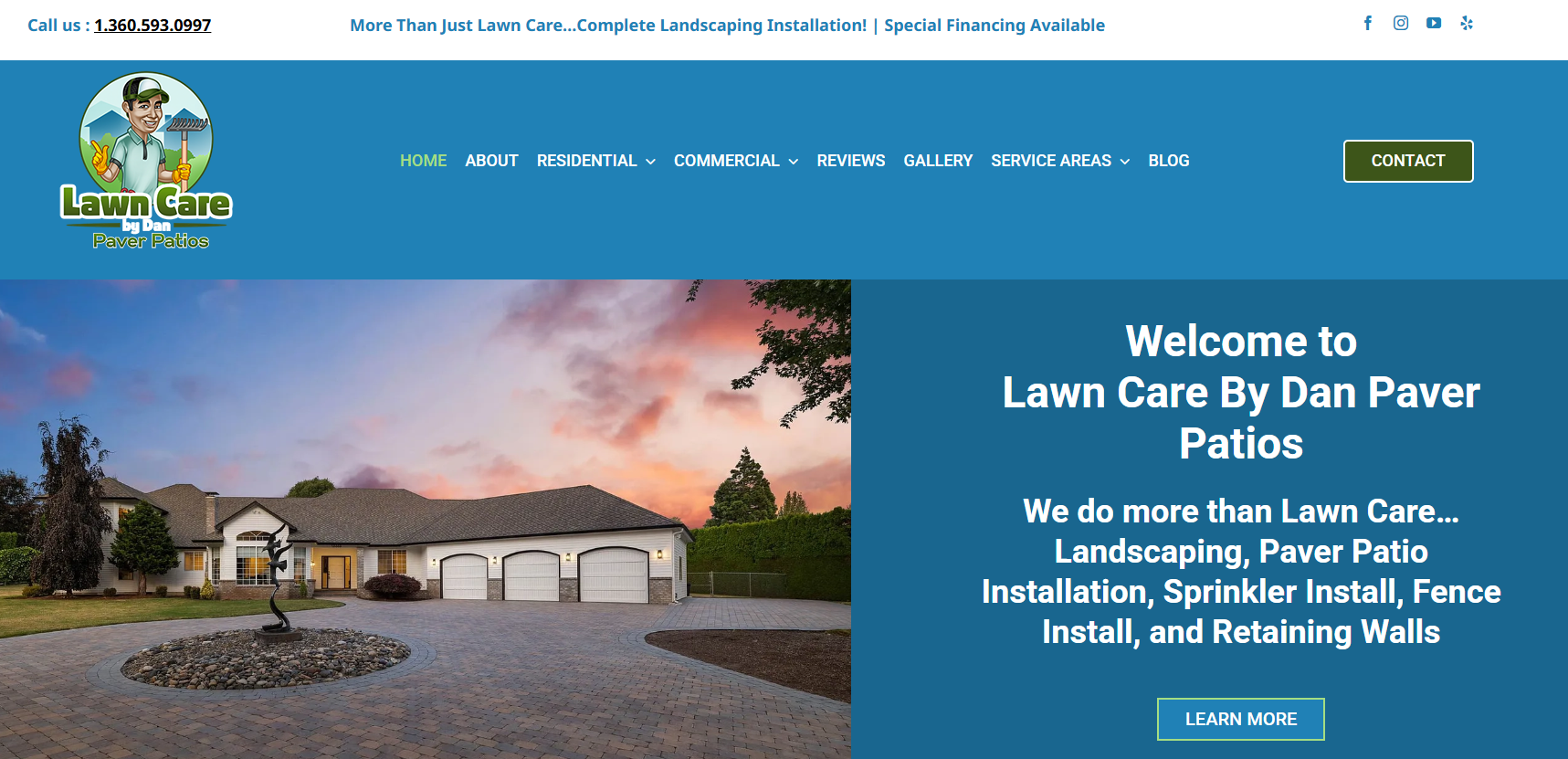 Lawn Care by Dan website