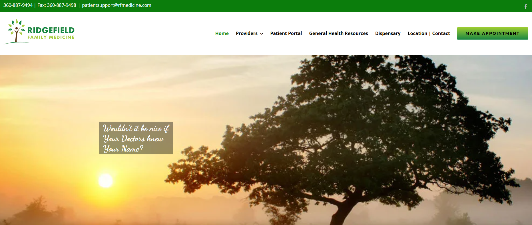 Ridgefield Family Medicine website