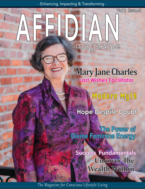 MJ Charles, Author - Cover of Affidian Magazine